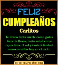 GIF Frases de Cumpleaños Carlitos
